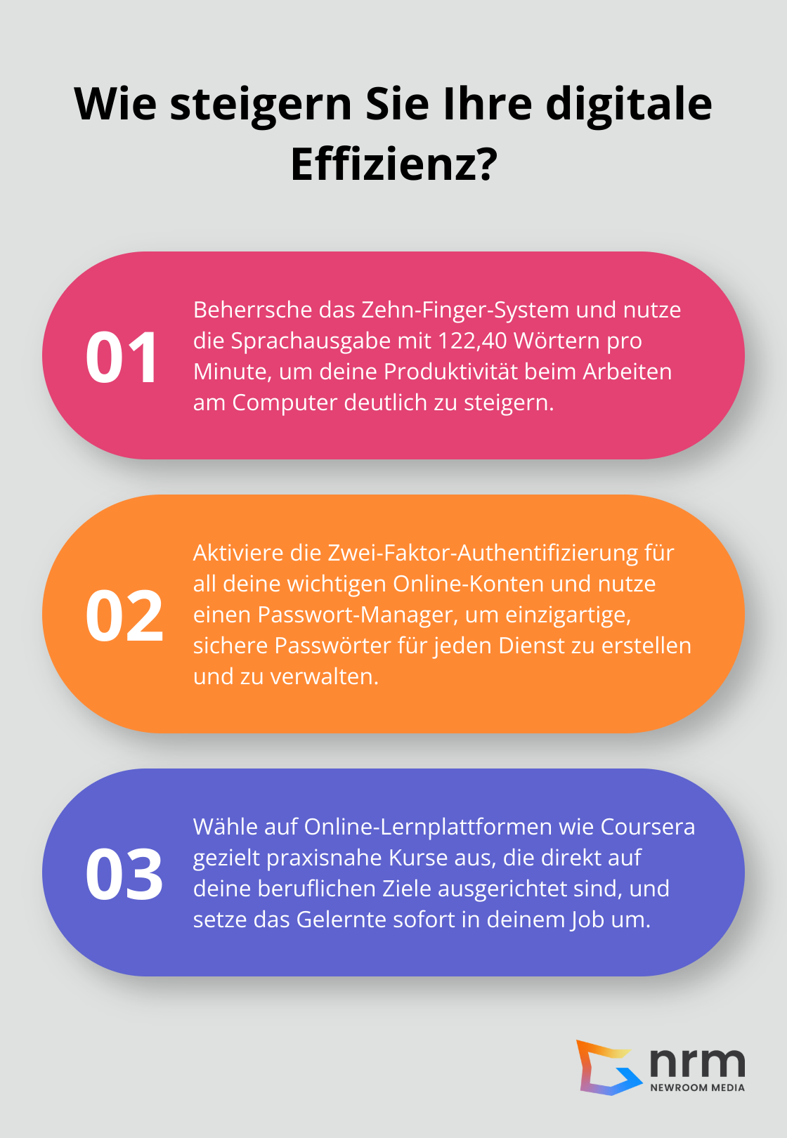 Infographic: Wie steigern Sie Ihre digitale Effizienz?