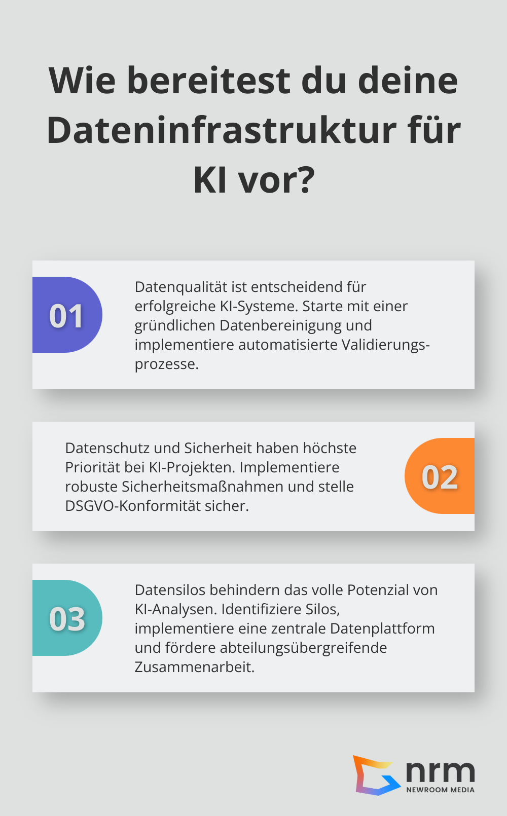 Infographic: Wie bereitest du deine Dateninfrastruktur für KI vor? - KI, Künstliche Intelligenz, KI Transformation