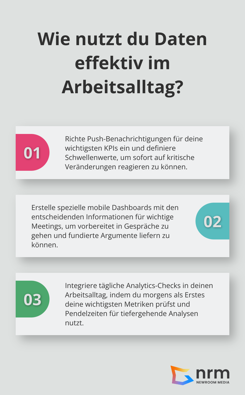 Infographic: Wie nutzt du Daten effektiv im Arbeitsalltag?