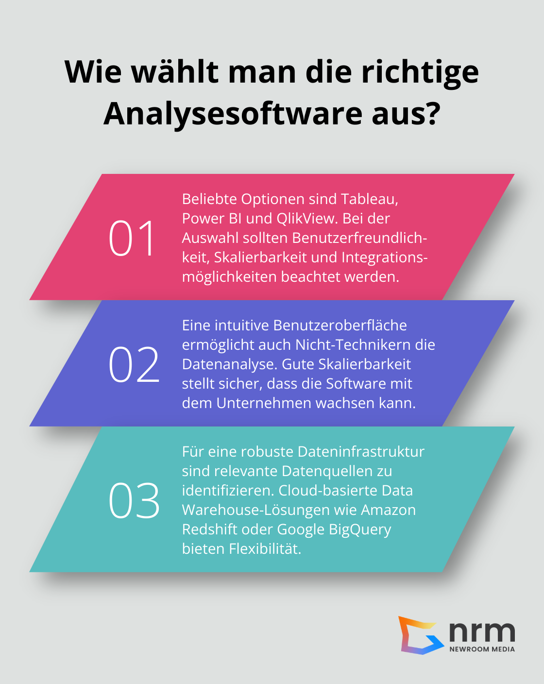 Infographic: Wie wählt man die richtige Analysesoftware aus? - consulting data analytics