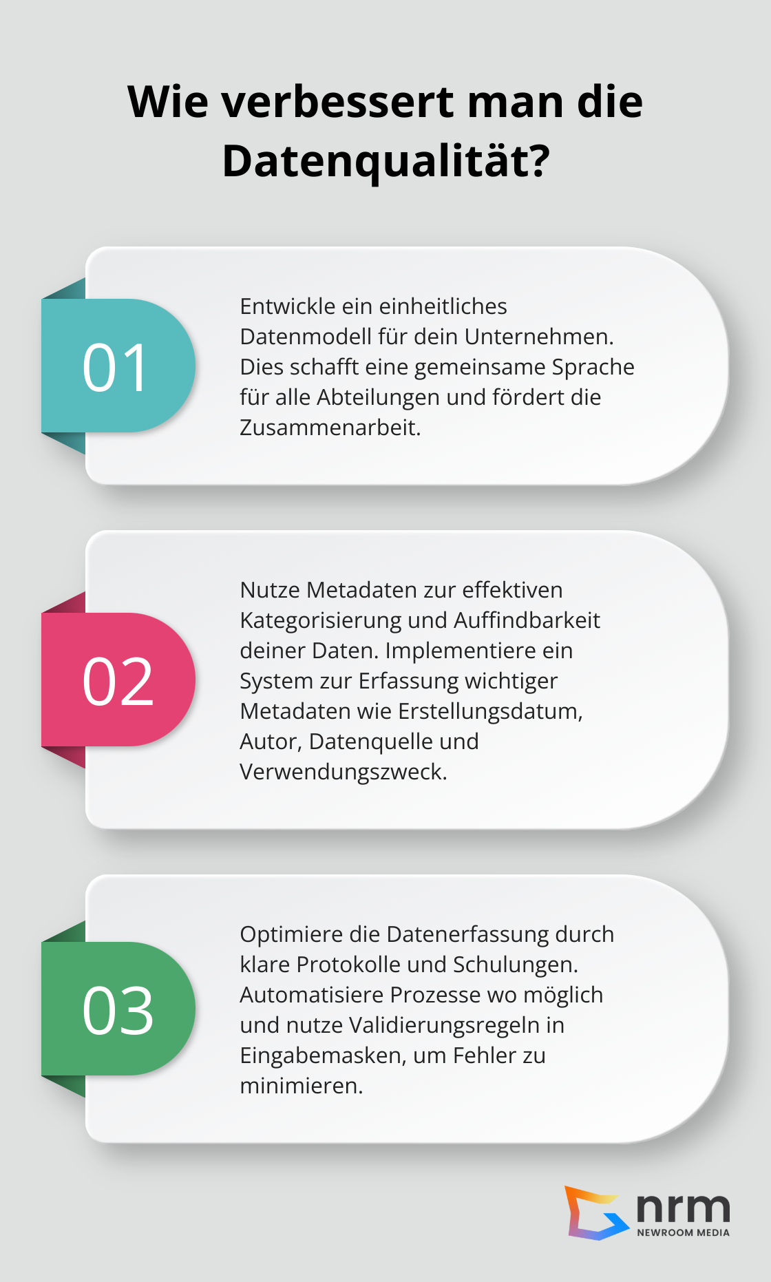 Infographic: Wie verbessert man die Datenqualität? - datenmanagement