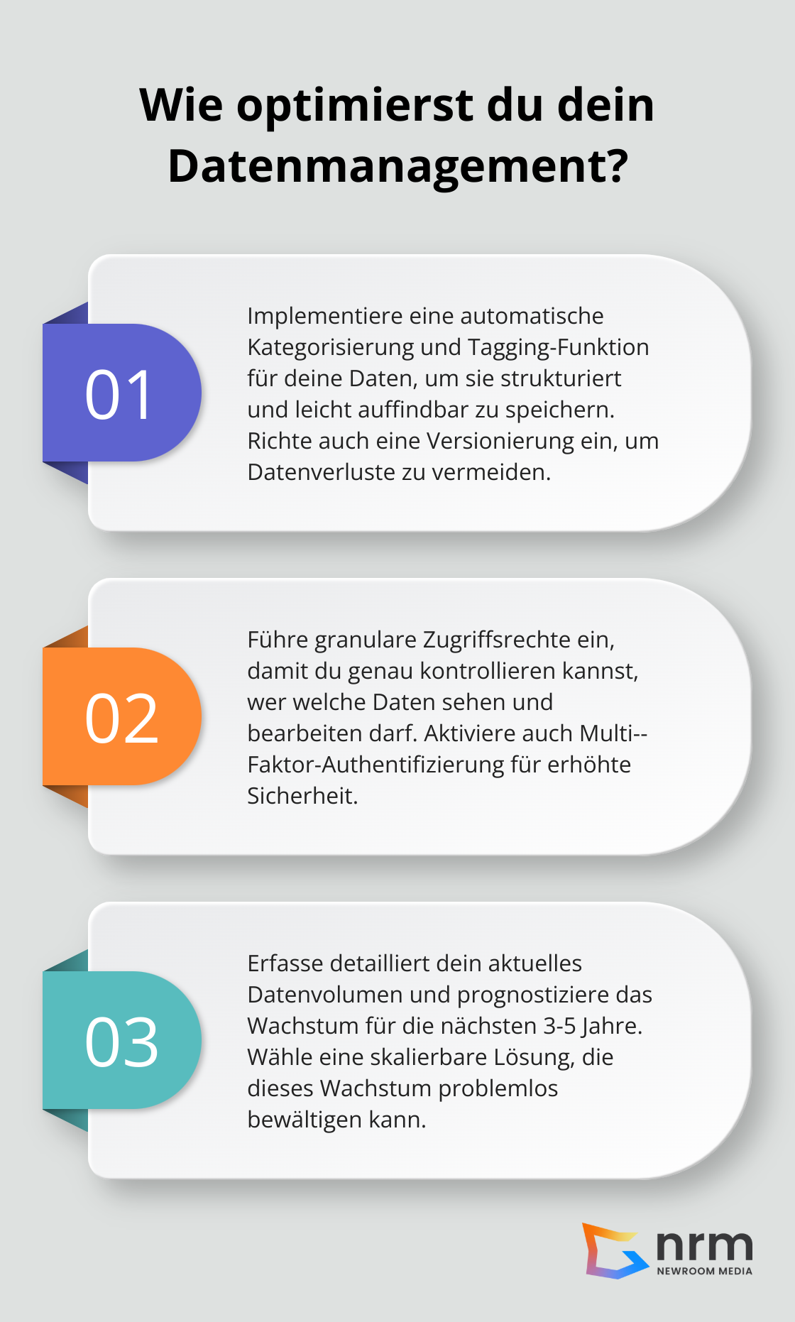 Infographic: Wie optimierst du dein Datenmanagement? - datenmanagement software