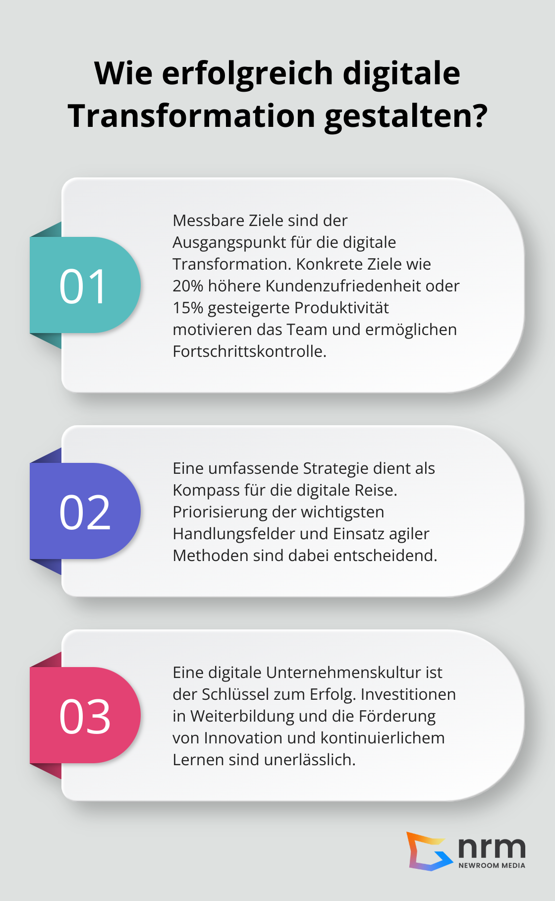 Infographic: Wie erfolgreich digitale Transformation gestalten? - digital transformation management