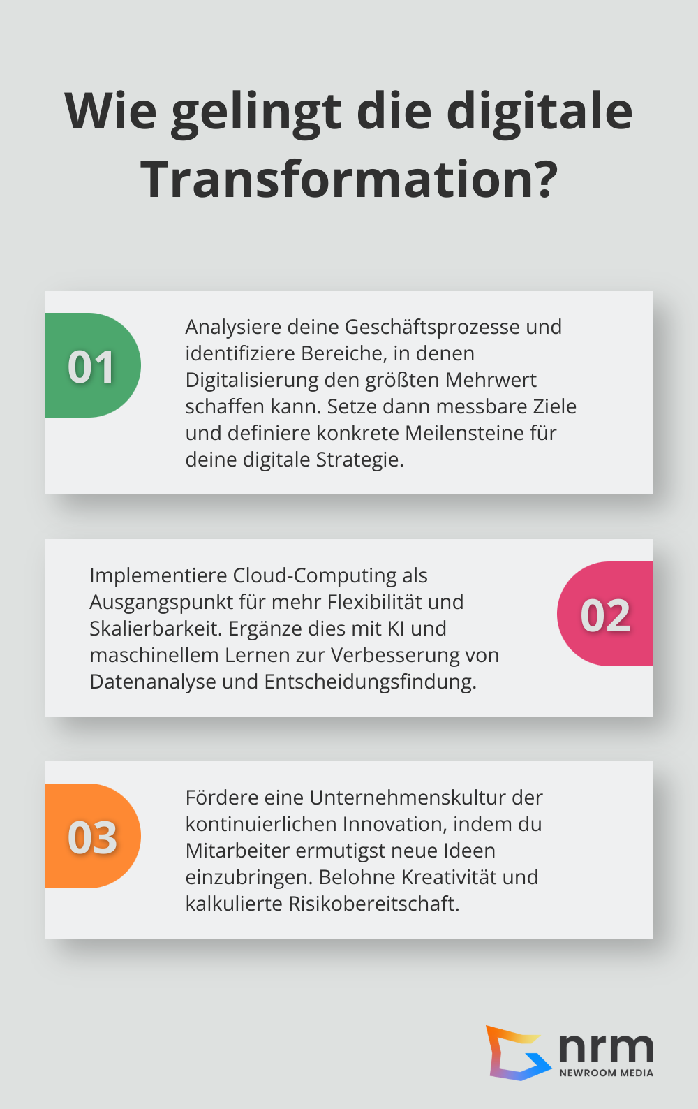 Infographic: Wie gelingt die digitale Transformation? - digital transformation whitepaper