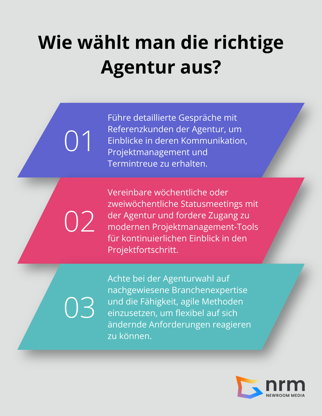 Infographic: Wie wählt man die richtige Agentur aus?