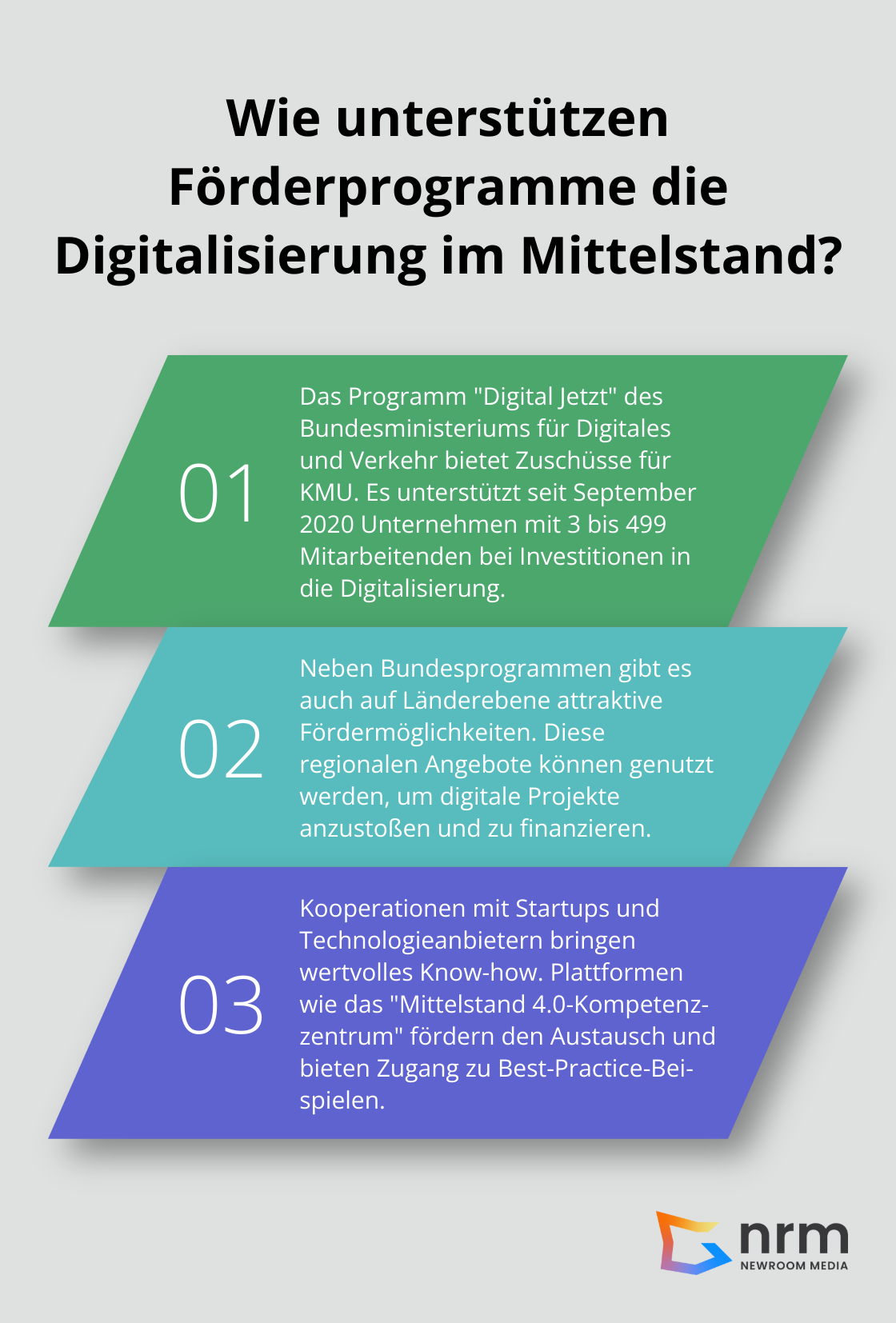 Infographic: Wie unterstützen Förderprogramme die Digitalisierung im Mittelstand?