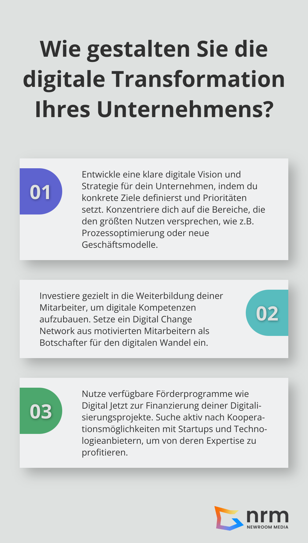 Infographic: Wie gestalten Sie die digitale Transformation Ihres Unternehmens? - digitale transformation mittelstand