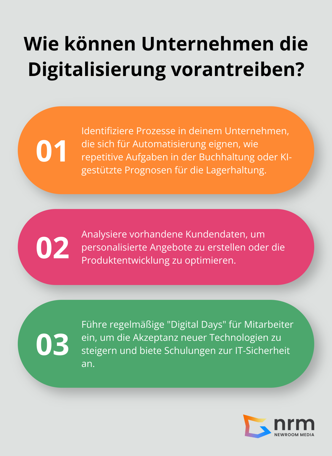 Infographic: Wie können Unternehmen die Digitalisierung vorantreiben? - digitale transformation von unternehmen