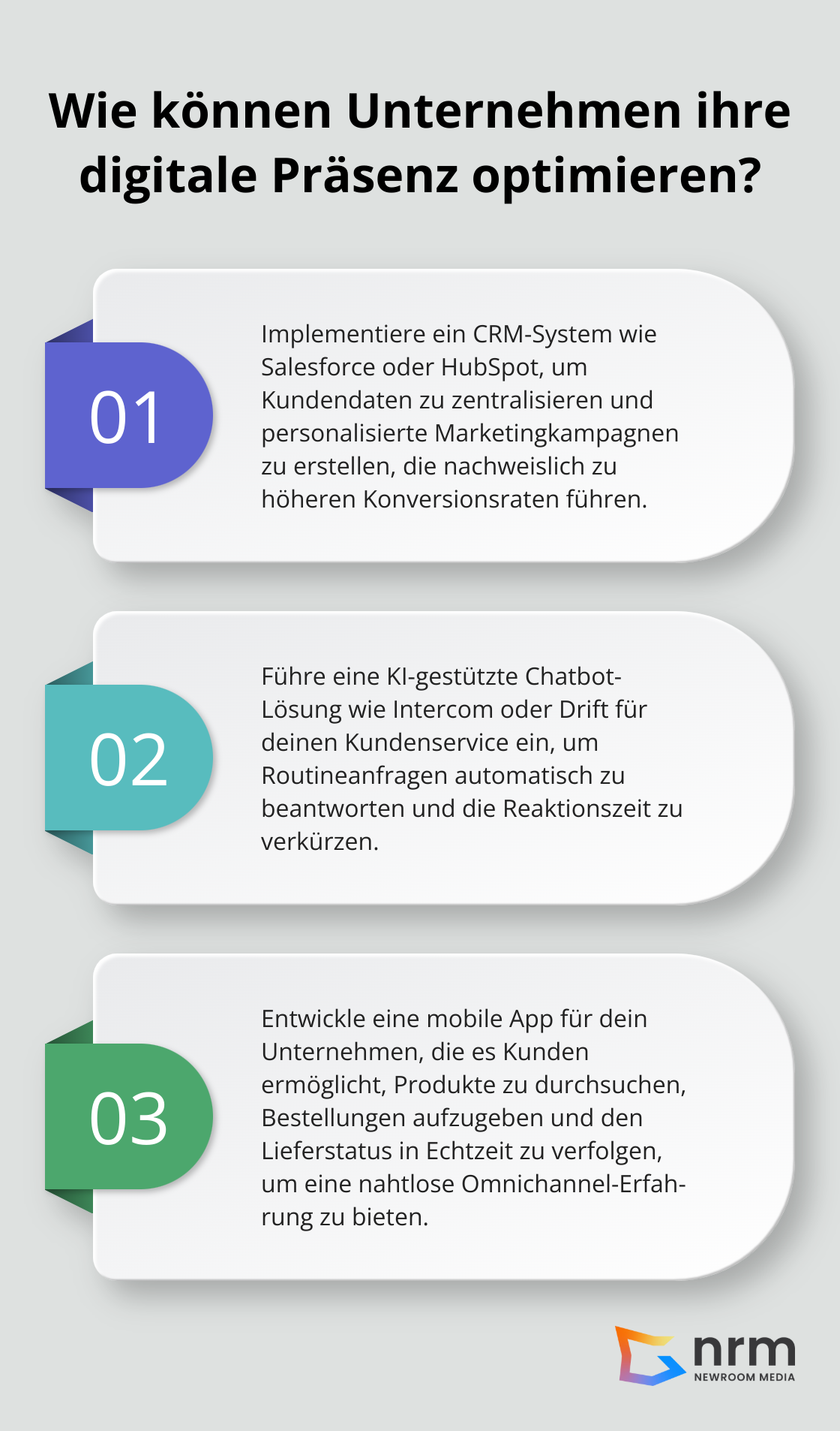 Infographic: Wie können Unternehmen ihre digitale Präsenz optimieren? - digitalisierung und digitale transformation