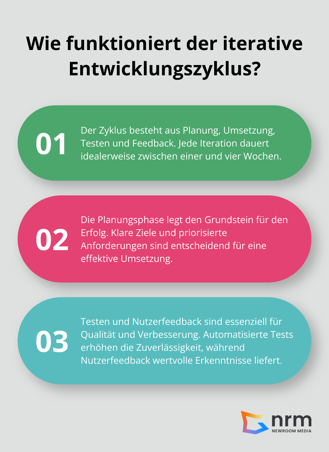 Infographic: Wie funktioniert der iterative Entwicklungszyklus?