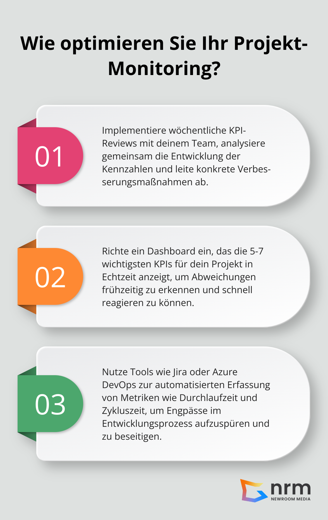 Infographic: Wie optimieren Sie Ihr Projekt-Monitoring? - kpi softwareentwicklung