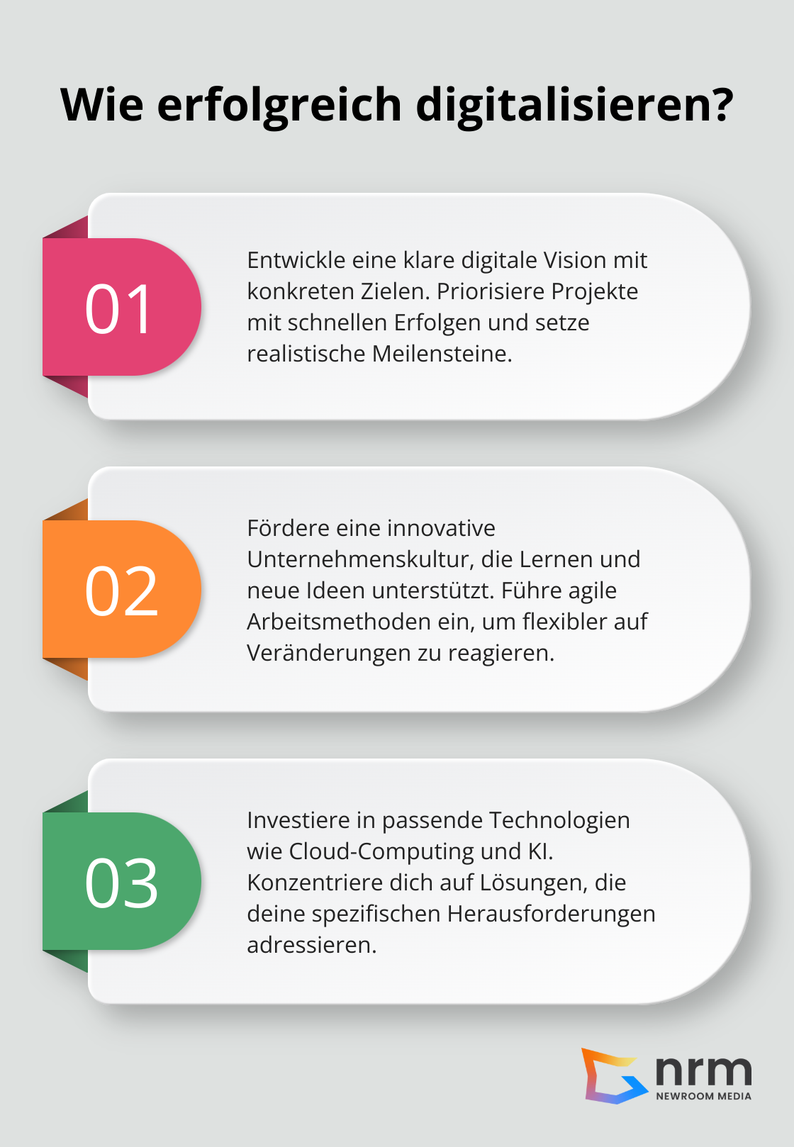 Infographic: Wie erfolgreich digitalisieren? - megatrend digitalisierung