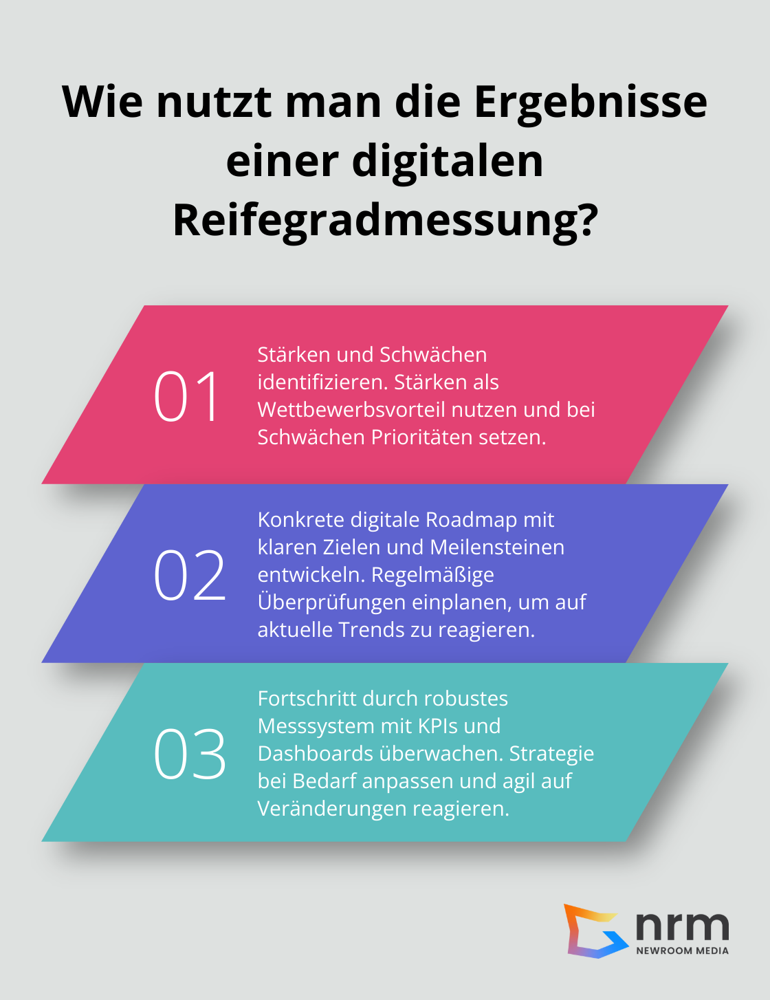 Infographic: Wie nutzt man die Ergebnisse einer digitalen Reifegradmessung? - reifegrad digitale transformation
