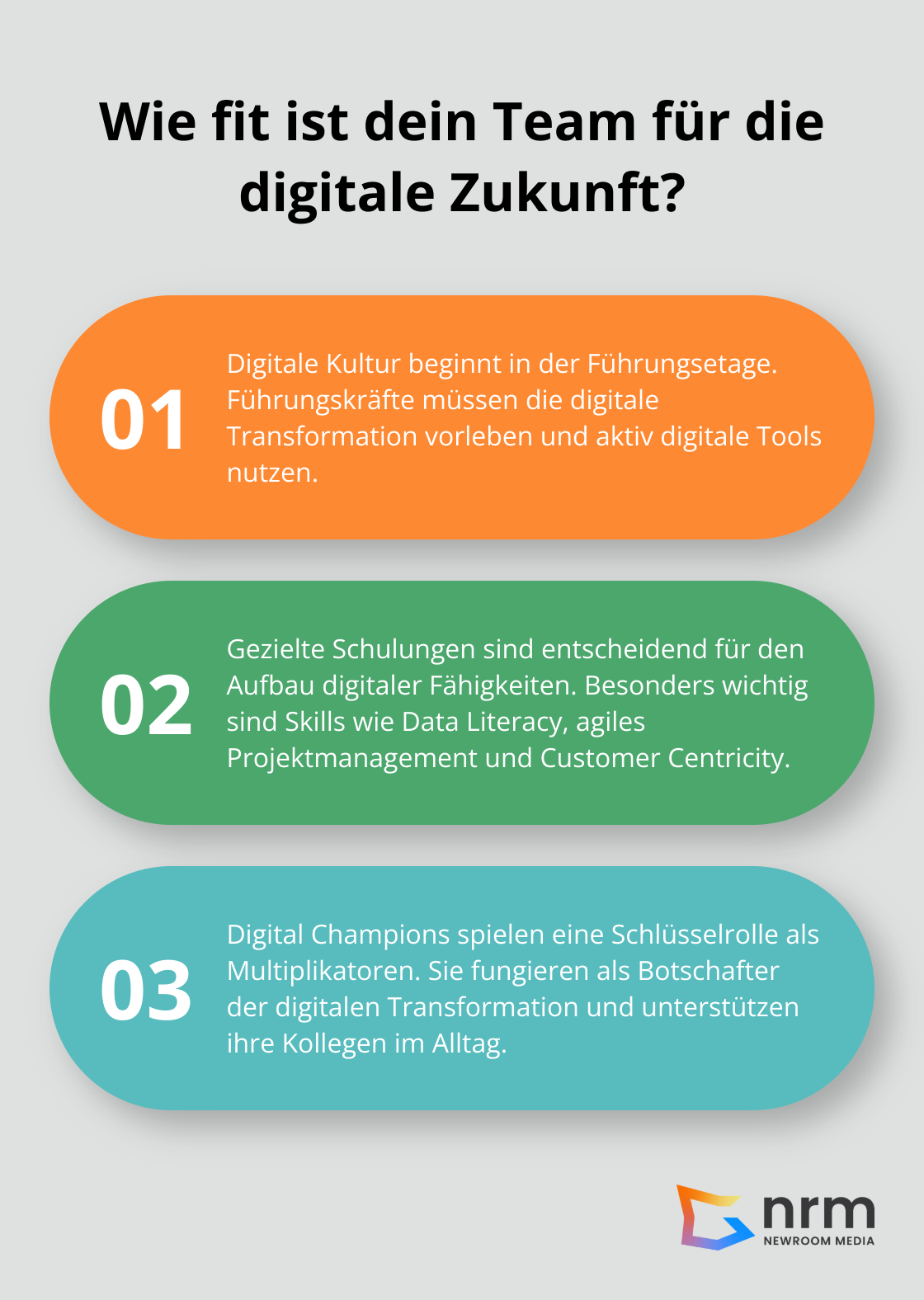 Infographic: Wie fit ist dein Team für die digitale Zukunft? - roadmap digital transformation