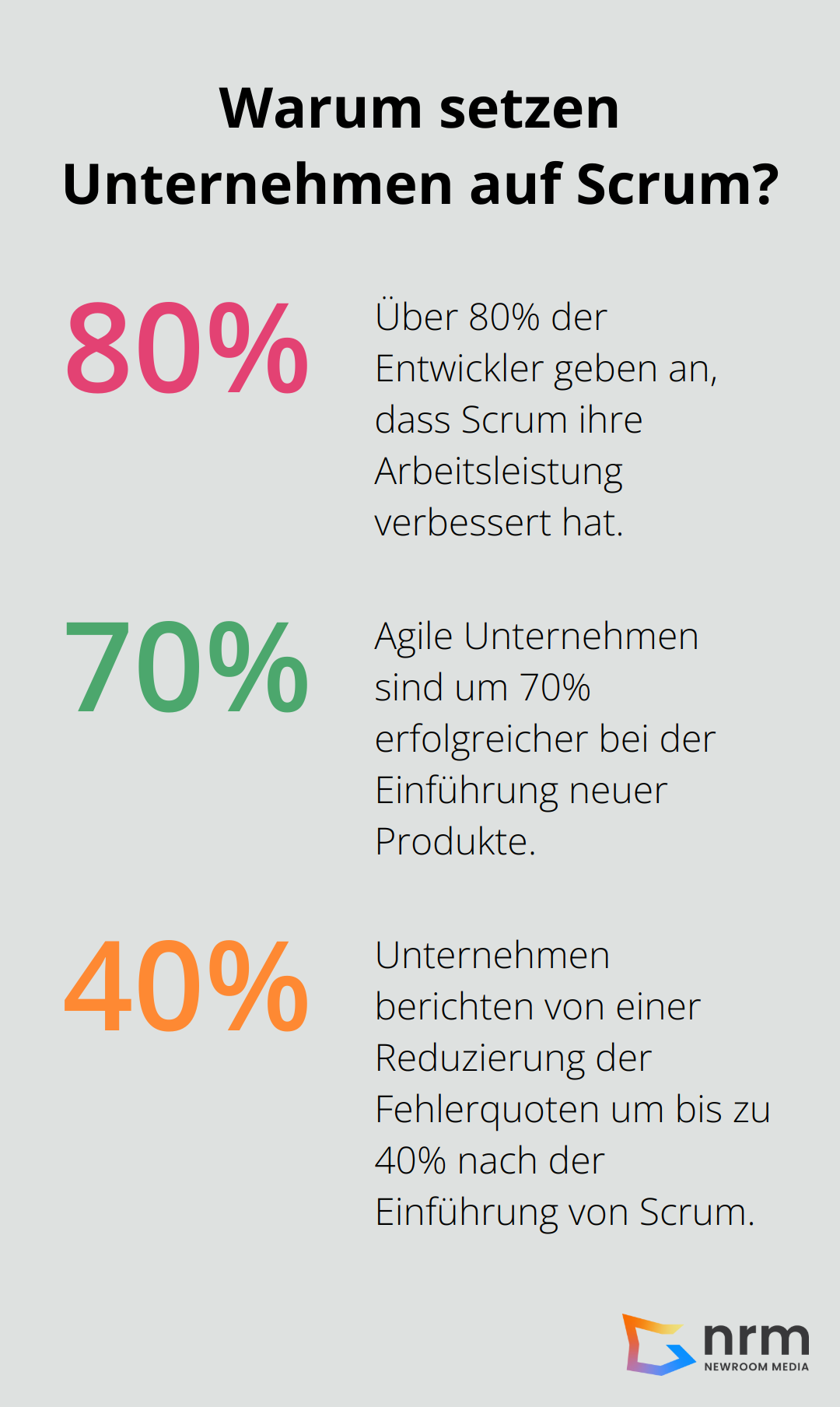 Infographic: Warum setzen Unternehmen auf Scrum?