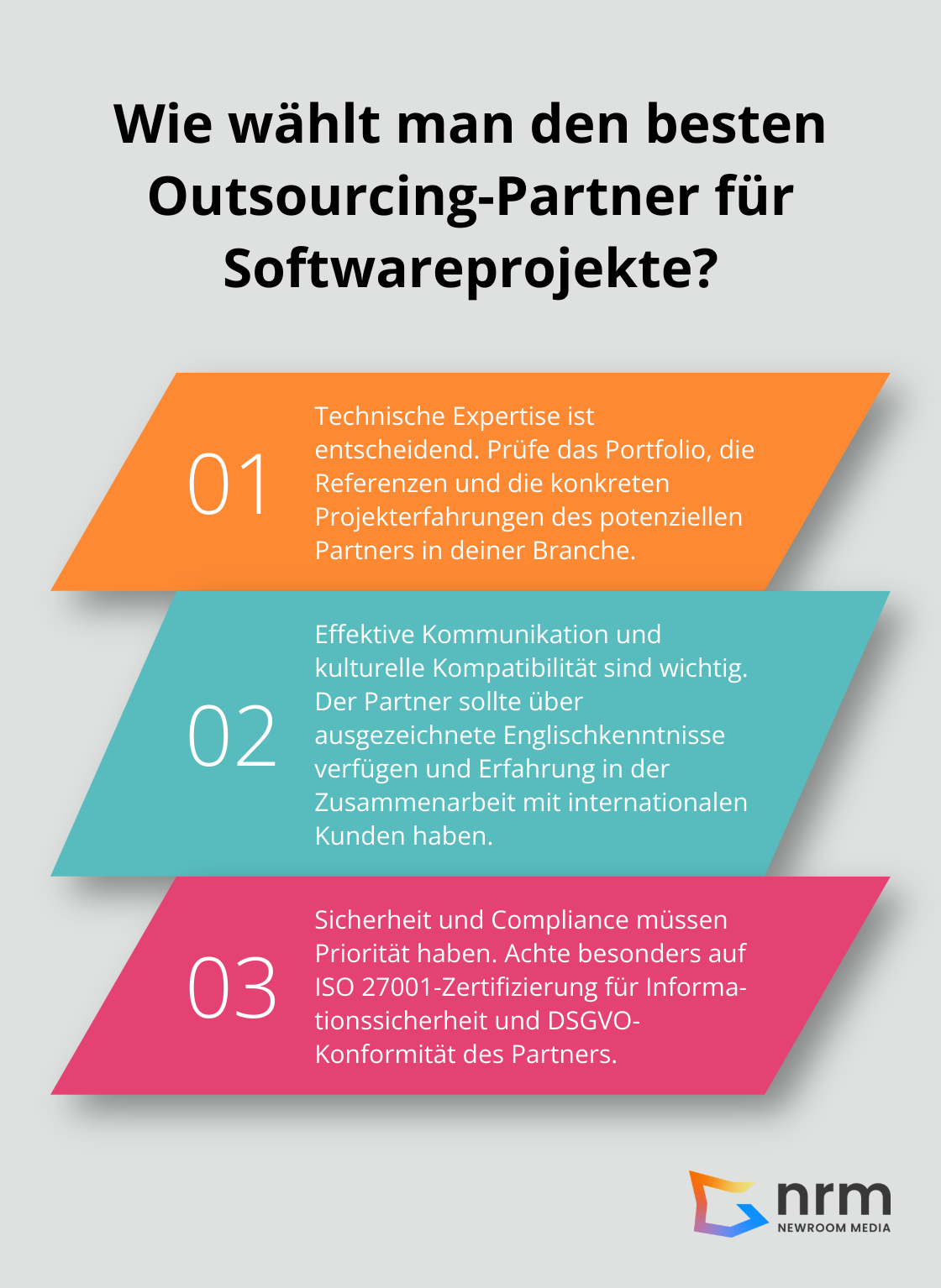 Infographic: Wie wählt man den besten Outsourcing-Partner für Softwareprojekte? - softwareentwicklung outsourcing