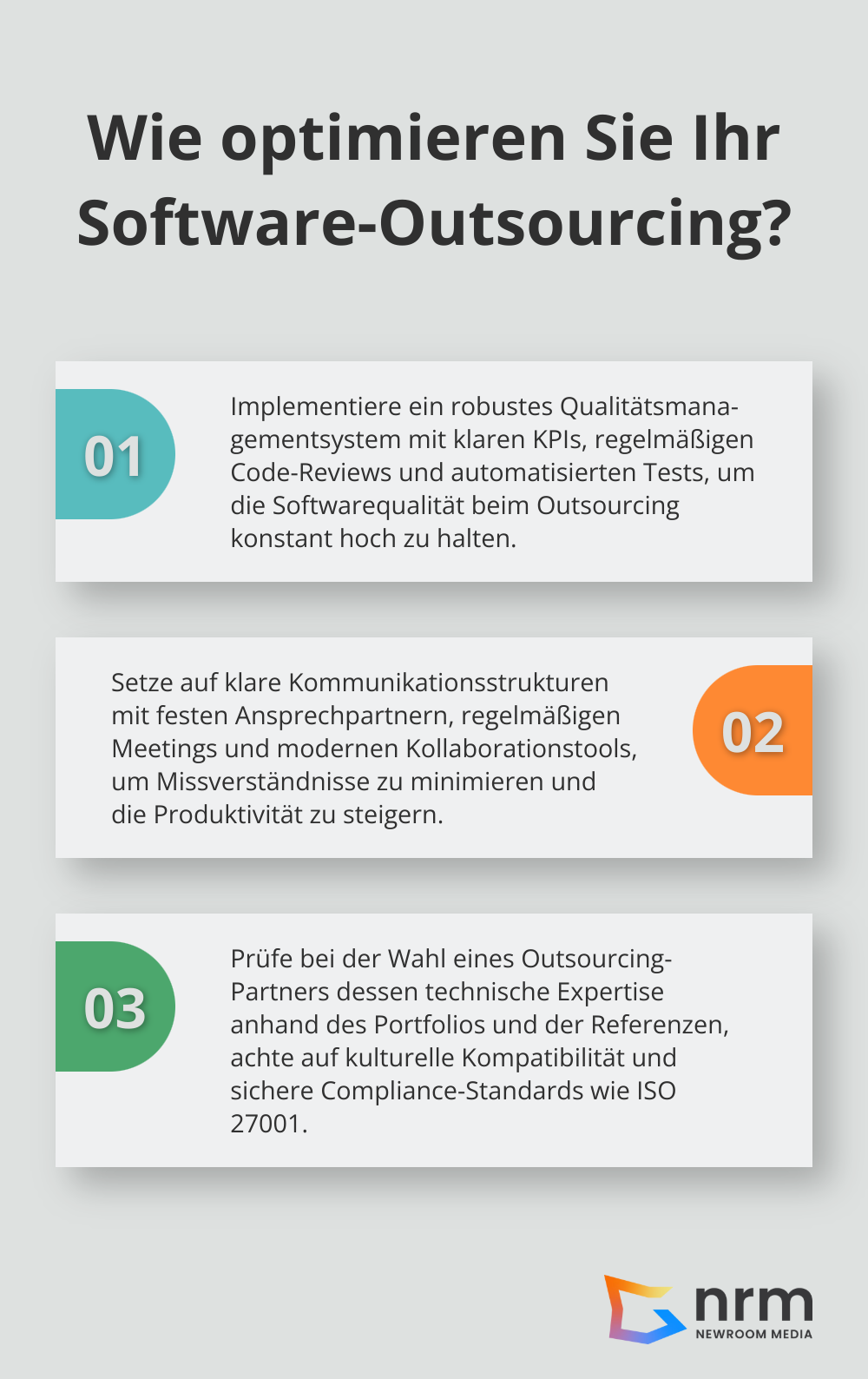 Infographic: Wie optimieren Sie Ihr Software-Outsourcing?