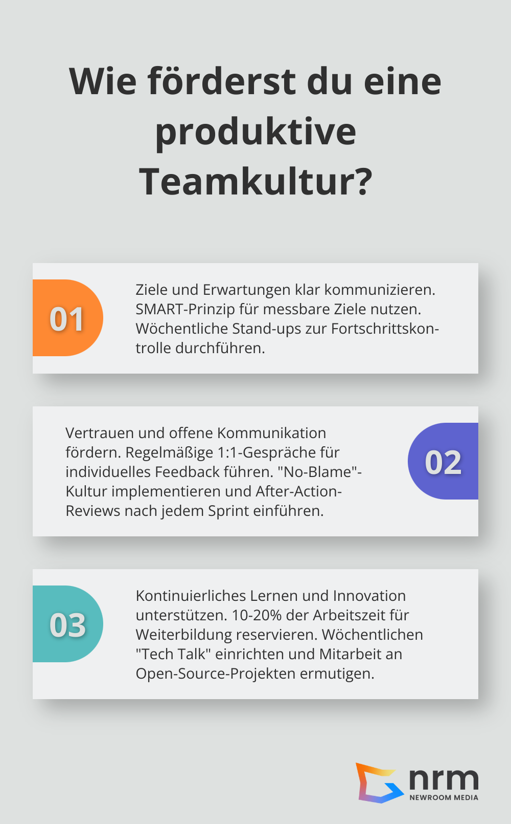 Infographic: Wie förderst du eine produktive Teamkultur? - teamleiter softwareentwicklung