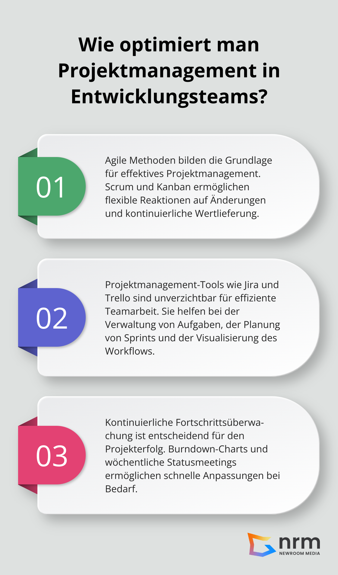 Infographic: Wie optimiert man Projektmanagement in Entwicklungsteams?