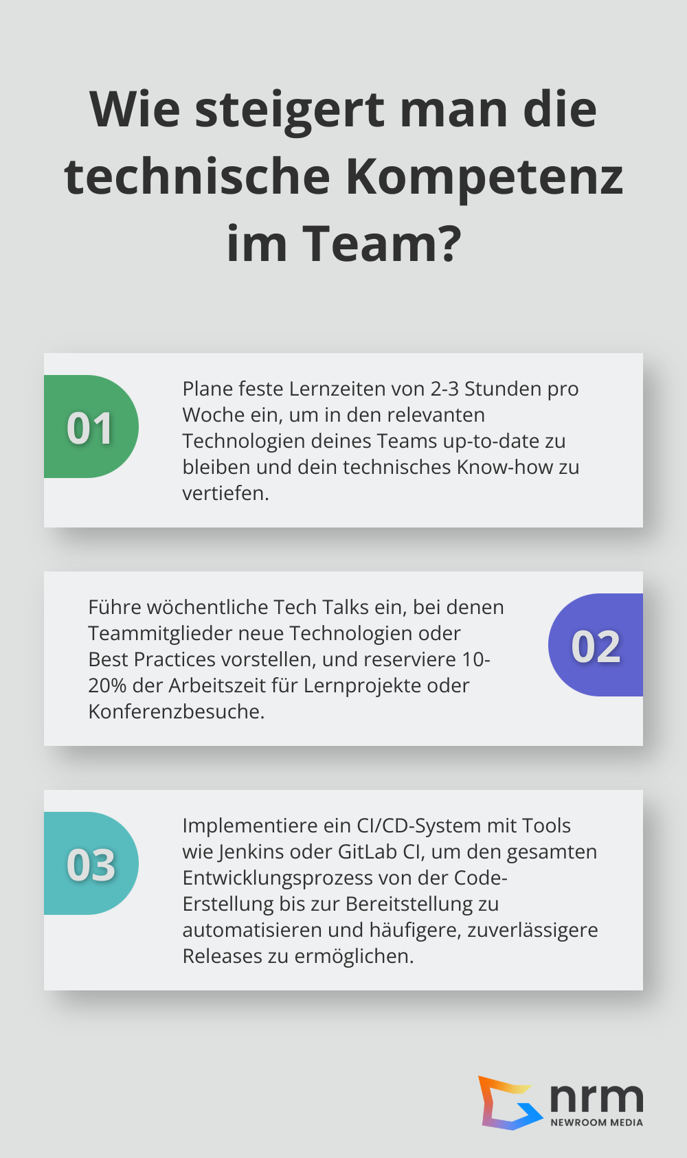 Infographic: Wie steigert man die technische Kompetenz im Team? - teamleiter softwareentwicklung