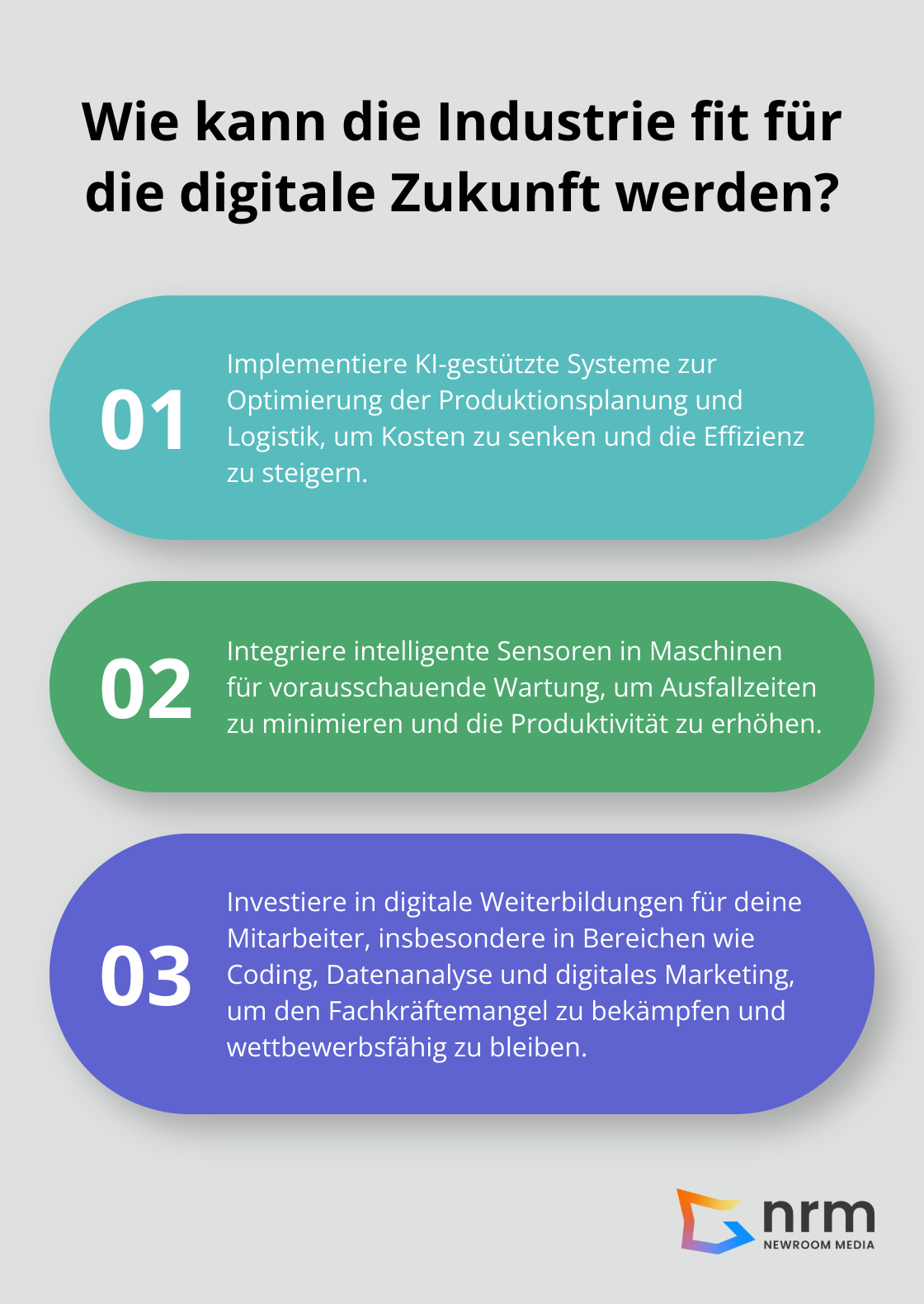 Infographic: Wie kann die Industrie fit für die digitale Zukunft werden? - zukunft der digitalisierung